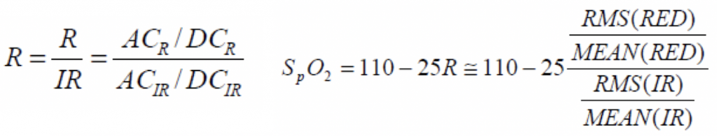SpO2簡易公式