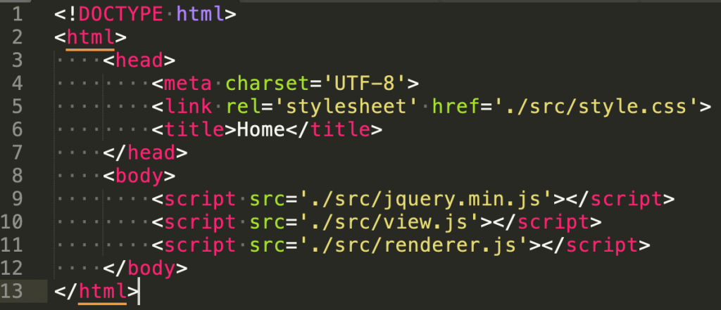 html arrowfunc